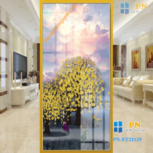 Tranh dán kính hoa nở - FT21129