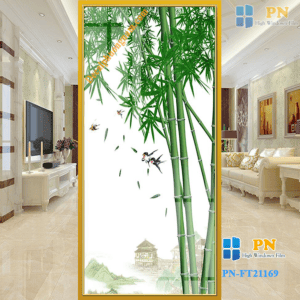 Tranh dán kính cây trúc - FT21169