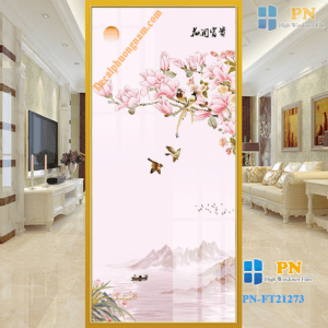 Tranh dán kính hoa nở - FT21273