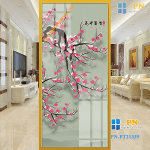 Tranh dán kính hoa nở - FT21339